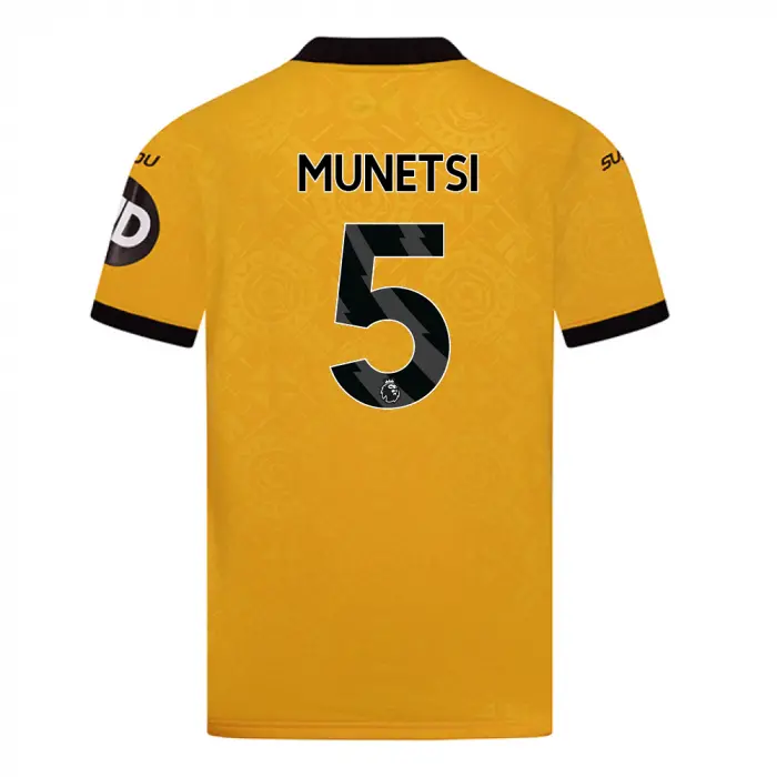 Wolverhampton Wanderers Shop | 2025-26 Wolves Home Shirt – Junior MUNETSI 5 Wolverhampton Wanderers Merchandise